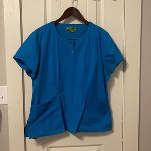Crocs blue medical scrubs set, size large